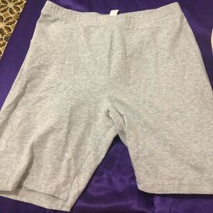 Gray biker shorts women stretchy